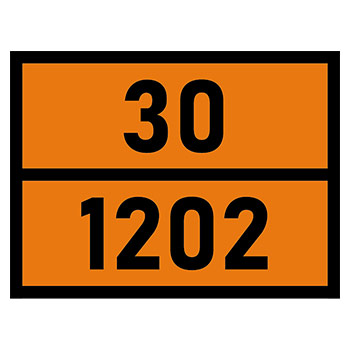 Табличка «Опасный груз 30-1202», Дизель (светоотражающий металл, 400х300 мм)